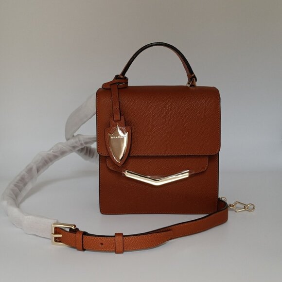 Mia Crossbody Rodeo Rust Leather Handbag Time's Arrow NWT - Picture 4 of 10